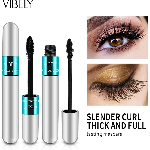 Nouveau Mascara 4D en Fiber de soie pour cils, imperméable, VIBELY 3d, pour Extension de cils, noir, épais, allongeant les cils, cosmétiques