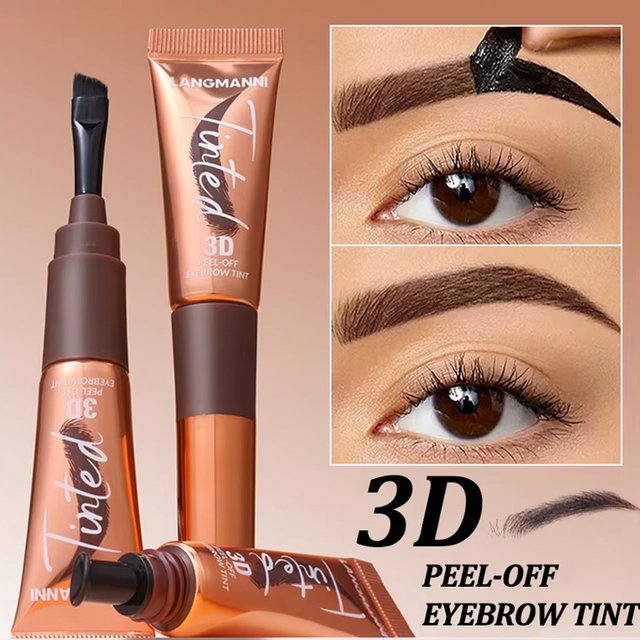 Semi-Permanent Tattoo Peel Off Eyebrow Gel Tint Cosmetic Waterproof Transfer-Proof Eyebrow Cream for Fuller Looking Brows Makeup