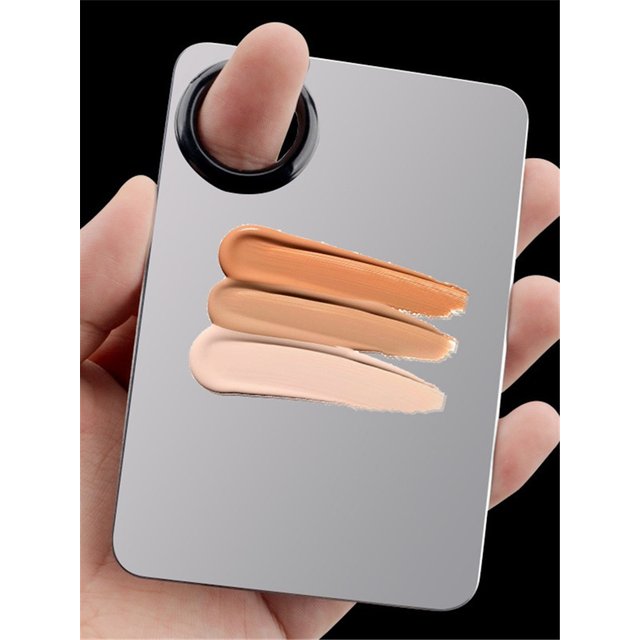 Makeup Mixing Palette Foundation Lipstick Eye Shadow Stainless Steel Mixer Palette with Spatula Mixing Stick Beauty Tools