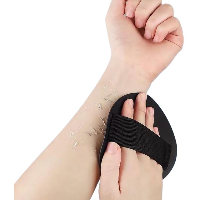 Exfoliating Body Scrubber Pad Gentle Skin Exfoliator Pad with Four Finger Strap Non Slip Shower Sponge Bath Pad Body Cleansing