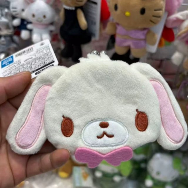 Authentic Product with Tag Piano Sugarbunnies Facial Embroidery Portable Plush Coin Purse Bus Card Storage Friends Holiday Gift