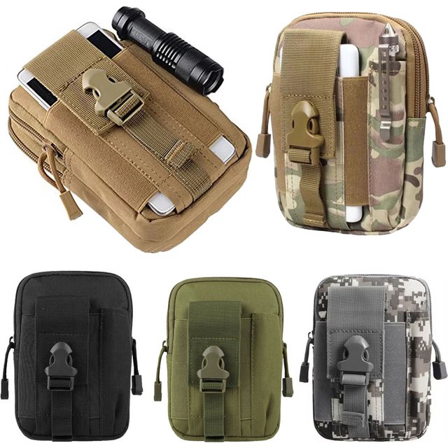 Sac de taille tactique pour hommes, sac Molle de chasse en plein air, Pack EDC multifonction, Sport, randonnée, chasse, outils de travail, pochette pour téléphone portable