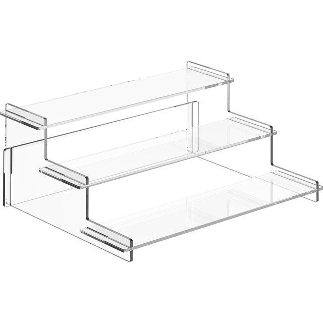 4MMAcrylic Risers Display Stand, Clear Perfume Organizer Stand, Display Shelf for Figures and Collection