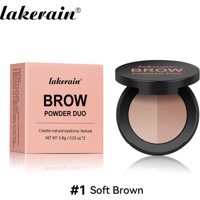 Brow Powder Duo Two-color Eyebrow Powder Design Long-Lasting Natural 3-Dimensional Eyebrow Shape Makeup Fine Powder Cosmetic