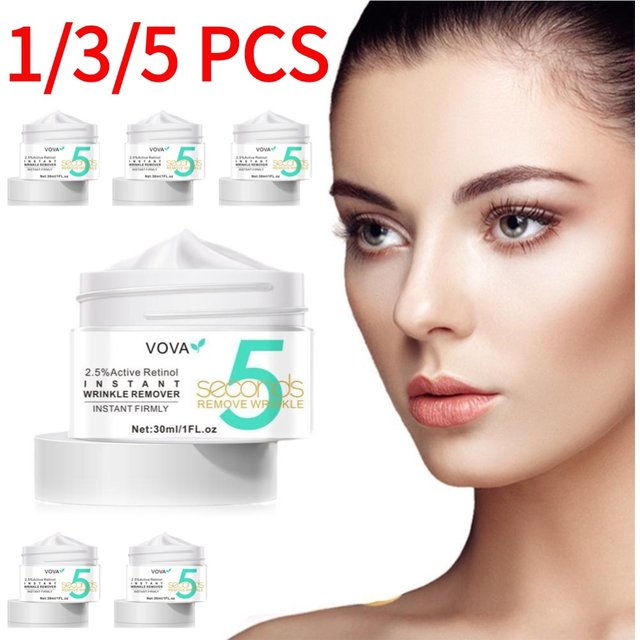 1/3/5Pcs 5Seconds Retinol Anti-Wrinkle Cream Instant Anti Aging Firming Lifting Fade Fine Line Face Cream Moisturizing Skin Care
