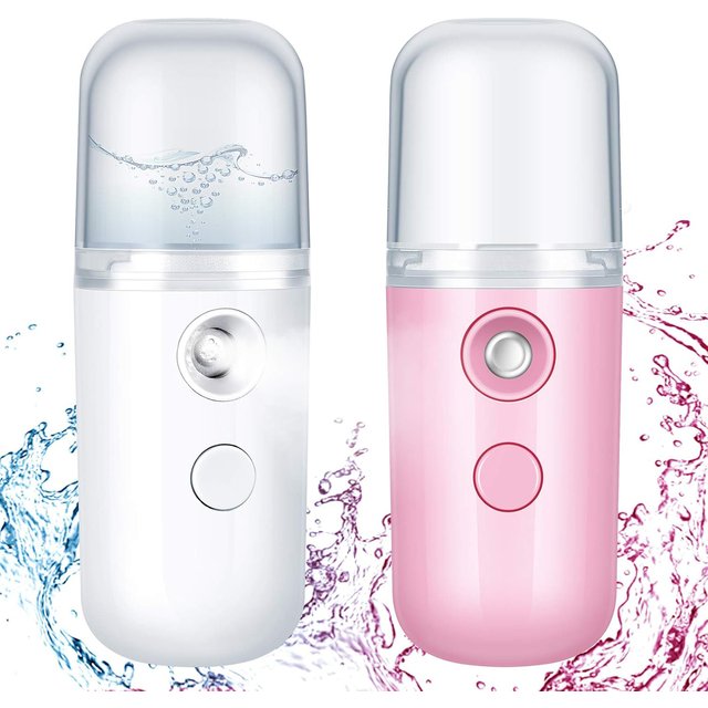2/1pcs USB Rechargeable Nano Mist Facial Sprayer 30ml Mini Face Steamer Humidifier Nebulizer Portable Moisturizing Beauty Tools
