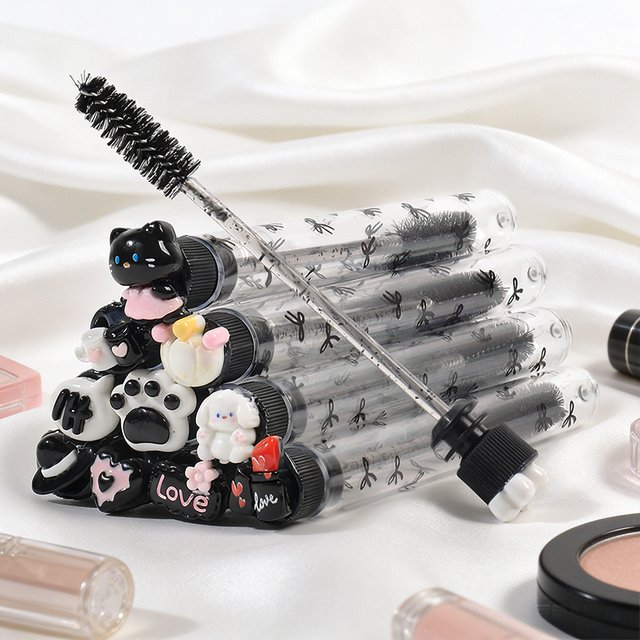 10pcs Women Mascara Brush, Mascara Tube Brush Set with Protective Case Makeup Brushes, Eyebrow Brush, Spoolie Brush, Random Styl