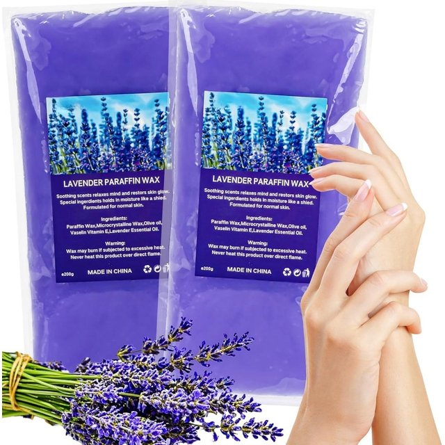 1 ou 2 blocs de cire de paraffine parfumée à la lavande et non parfumée pour le soin des mains et des pieds, bain, hydratation, nourrissant, blanchissant pour peaux sèches