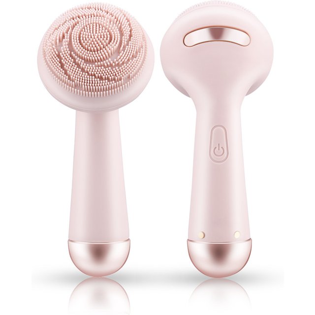 Nettoyeur de brosse faciale électrique en Silicone, rouleau de Vibration, Instrument de Massage des