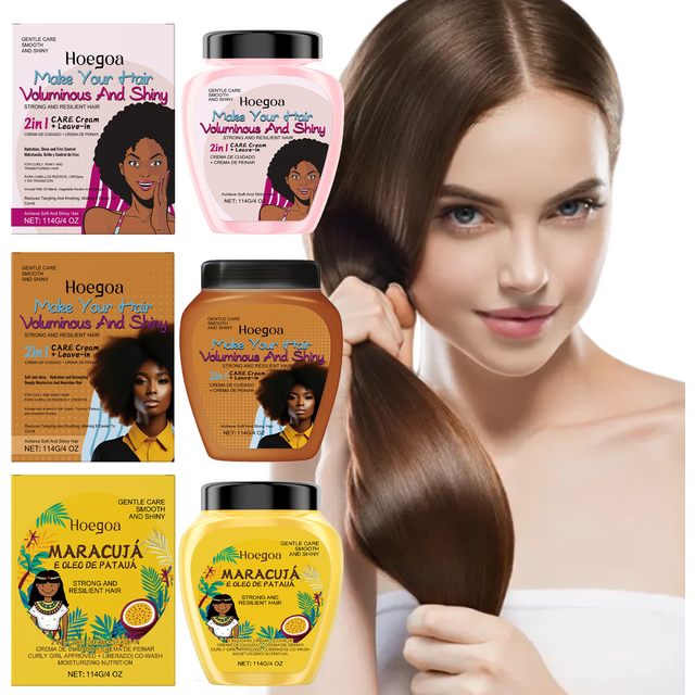 Leave-In Conditioner Cream For Curl Dry Hair Smoothing Deep Repair Damaged Shiny Nourishing Anti-Frizz Hair Care Conditioner