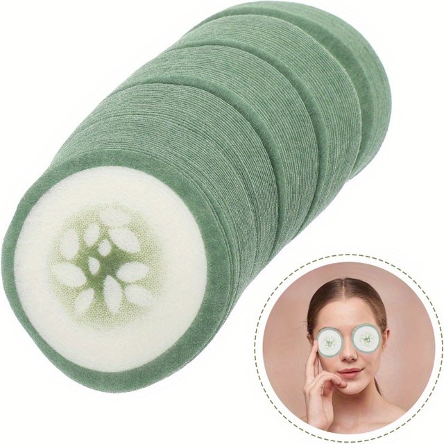 100Pcs Disposable Eye Mask Paper Ultrathin Natural Cotton Eye Cucumber Patches for women Spa Eye Covers Facial Skin Care Tools