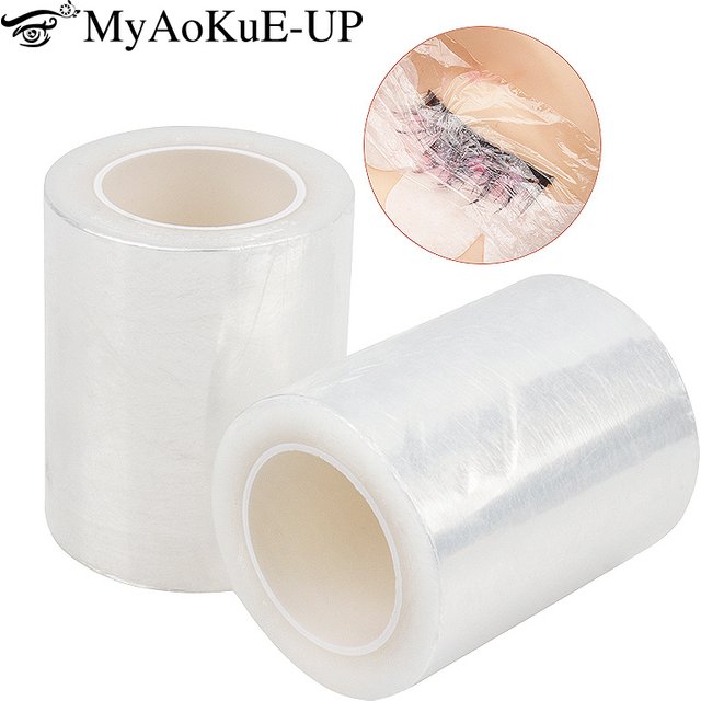 200m/Roll Clear Makeup Film Lip Eyebrow Tattoo Wrap Cover Eyelash Extension Glue Remover Lash Perm Lifting Film Microblade Tool