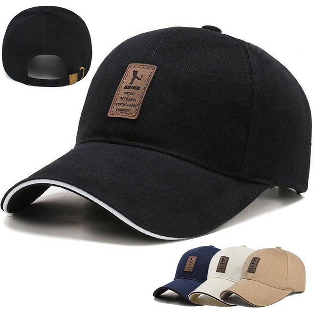 Fashion Leather Label Baseball Cap for men and Women Breathable Leisure Sports Caps Outdoor Sun Hat Spring Summer Sunscreens Hat