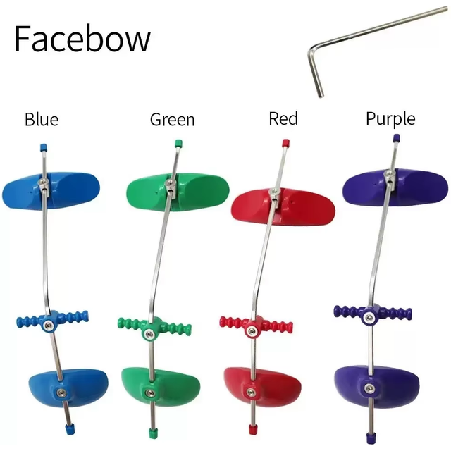 Adjustable Orthodontic Face Mask Headgear with Chin Cup & Facebow Single/Double Lever Dental Ortho Traction Tool for Clinic Use