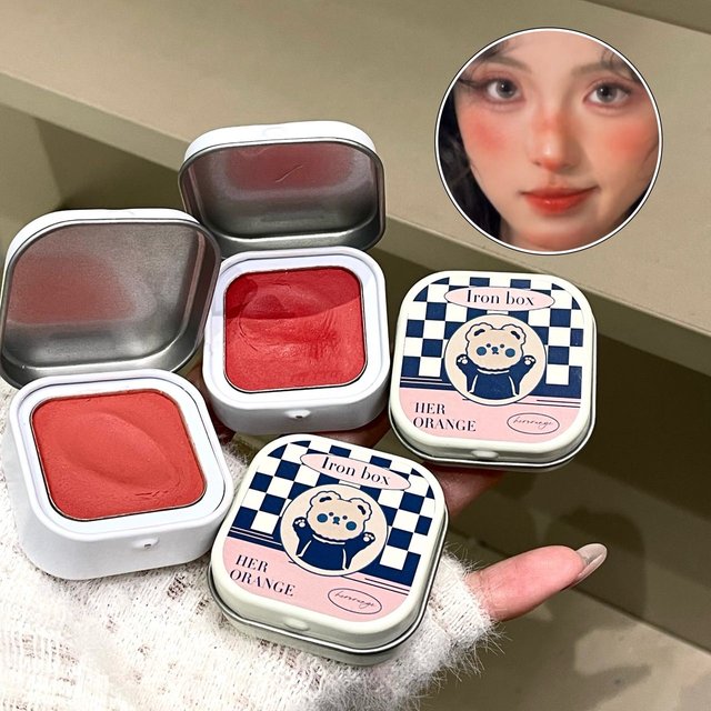 Herorange Low Saturation Matte Blush Soft Fine Texture No Fallout Easy Apply Long Lasting Brighten Complexion for Nude Makeup