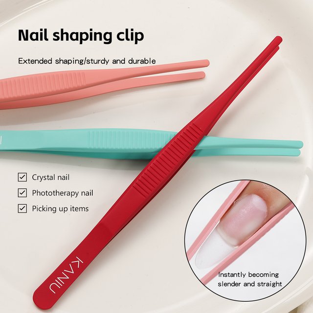 3 Colors Y-Shape Nail Shaping Forceps Slim And Straight Plastic Tweezers Plastic Nail Clip For Gel Nail Polish Extension Tools