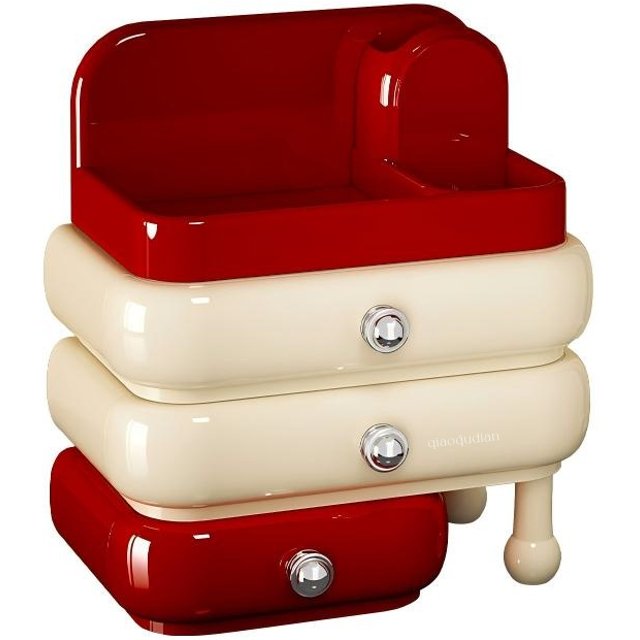 Multi-layer Drawer-style Cosmetic Storage Box with High-legged Design - A Desktop Cosmetic, Skincare and Jewelry Organizing Box