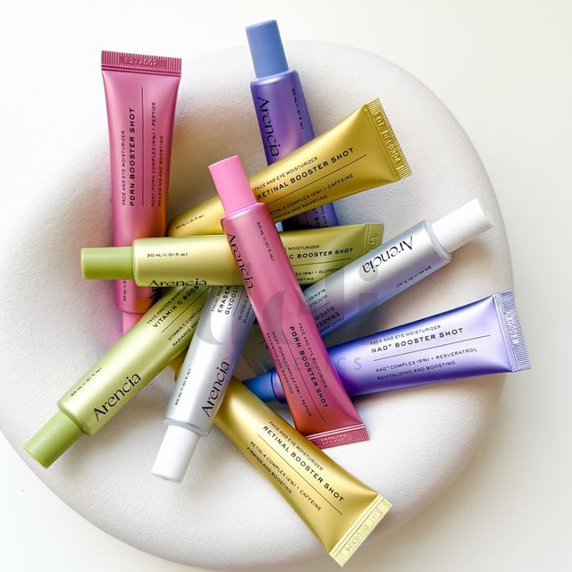 Arencia Vitamin C Multiple Sets Booster Shot Face Eye Cream Brightens Skin Tone Provide Antioxidant Benefits Cream Face Sincare