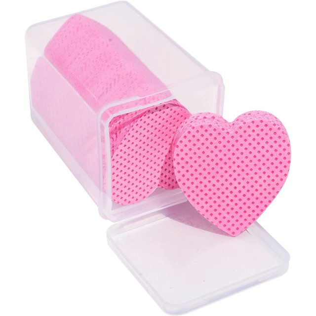 200Pcs Heart Shape Lint Free Nail Wipes – Nail Polish Remover Cotton Pads for UV Gel Makeup Cleaning