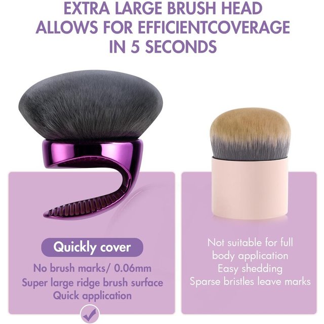 Extra Large Body Makeup Brush for Self Tanner Leg Makeup & Bronzer Self Tan Applicator Wide Round Head Blur Body Kabuki Brushes