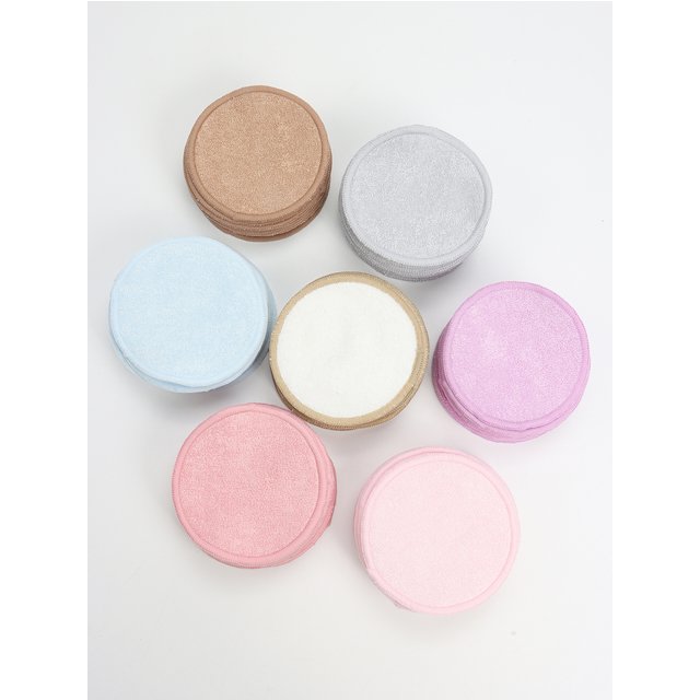 Bamboo Fiber Makeup Remover Pads Are Packed in 6/12/24 Pieces They Are Made from a Mixture of Fibers Extracted from Natural Bamboo.