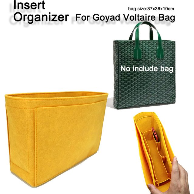Inner Bag Organizer Insert For Goyard Voltaire Tote Bag iPad Pocket Design Women Makeup Cosmetic Holder Inner Liner Bag Shaper