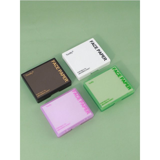 Portable Face Oil Blotting Paper With Mirror Case Makeup Oil‑Absorbing Sheets Box Compact Facial Oil Control Blotter Paper