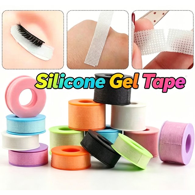 Silicone Gel Tape for Eyelash Extensions Sensitive Skin Breathable Non-Woven Under Eye Patches Makeup Tools