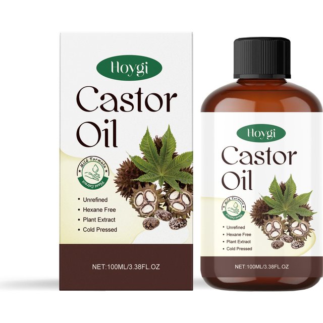 Hoygi Pure Castor Oil Long Lasting Moisturizing Skin Rejuvenate Nourishing Hair Follicles Anti Dry Body Hair Skin Care Oil 100ml