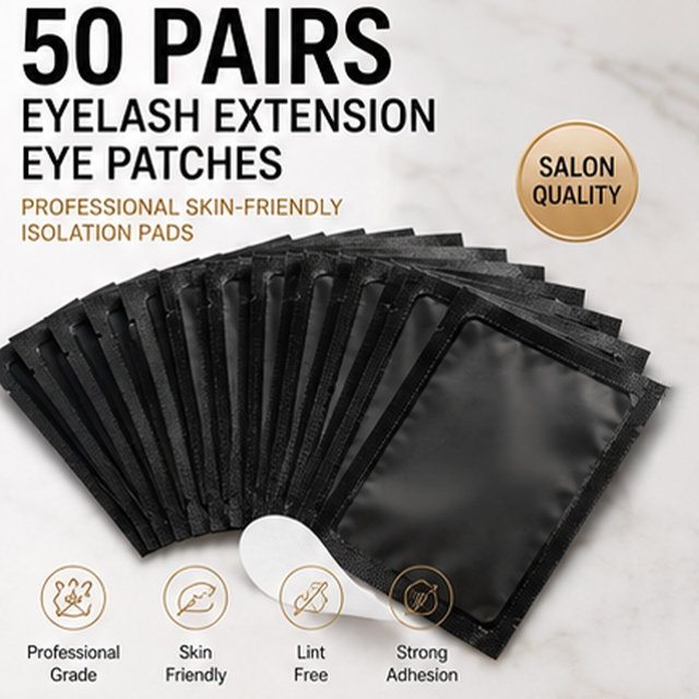 50 Pairs Black Eyelash Extension Eye Pads Lint Free Under Eye Patches Lash Mapping Grafting Tools Salon Supplies Makeup Lash