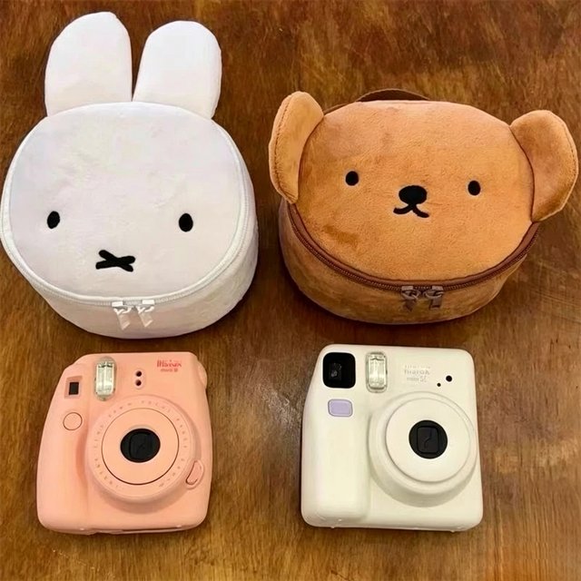 New 2026 Miffy Bear Cosmetic Bag Fluffy Rabbit Makeup Pouch Travel Toiletry Organizer Jewelry Box Portable Storage Case