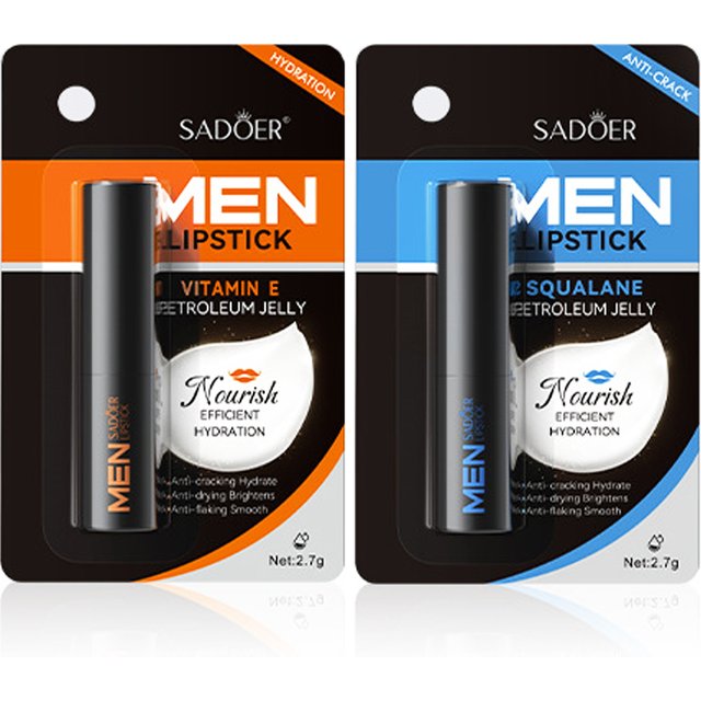 SADOER Men's Lip Balm Moisturizing Anti Cracking Repair Nourishing Hydrating Lipstick Men Lips Skin Care Products