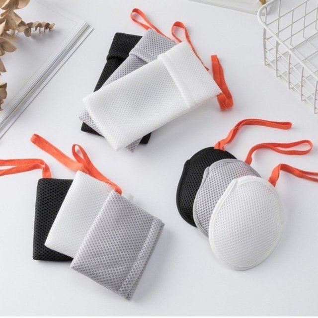 Bath Foaming Soap Foam Mesh Bag Thickened Sponge Soap Foaming Net Drawstring Exfoliating Bathing Bubble Maker Bath Body Washing