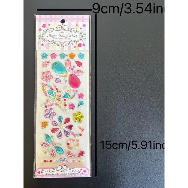 5 Colorful Butterfly Diamond Stickers; Multi-Colored Shiny Gem Stickers; Stage Decoration; Eye Makeup Stickers