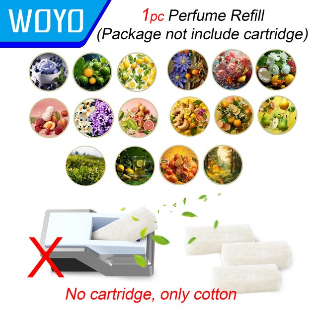 WOYO – recharges de parfum en coton pour cartouche d'air ambiant BMW, odeurs de citron/ambre/bois, parfum d'air, accessoires de voiture pour voyage sur route
