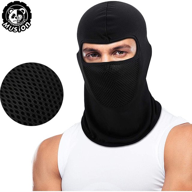 Musion Alaclava Full Mask Cycling Face Mask with Mesh Sunscreen Headgear for Climbing Skiing Fishing