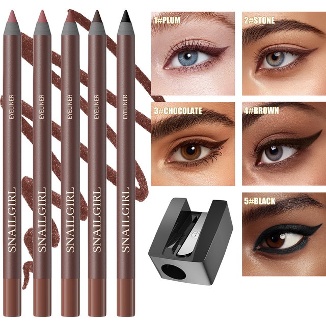 Eyeliner Pen, Waterproof And Sweatproof, Long Lasting Smudge ProofHard Refill Eyebrow Pencil