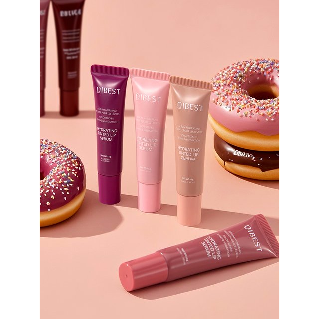 QIBEST Watery Crystal Clear Jelly Lip Oil Lip Balm Moisturizing Smoothing Lip Lines Jelly Pout Lip Gloss Glass Tinted Lip Glaze