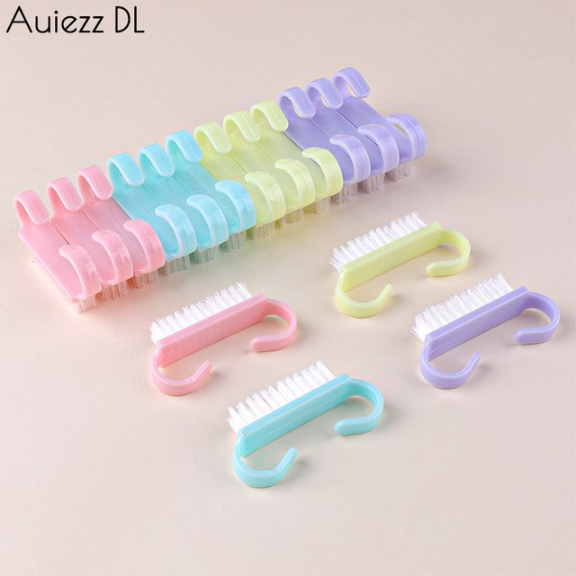 10Pcs/50Pcs Small Nail Cleaning Brushes Plastic Handle Brush Soft Manicure Dust Remover Tools for Nail Care