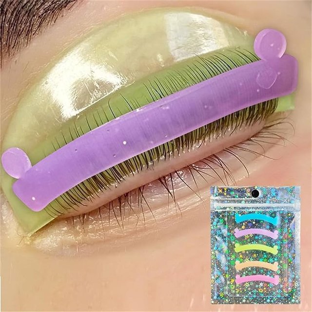 Libeauty 5/10 Pcs Rainbow Curler Ribbon Reusable Silicone Lash Lift Pads Cover Eye Lash Accessories Makeup Tools Use Bookmarked