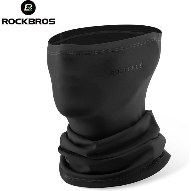 ROCKBROS Winter Warm Cycling Face Mask Windproof Thermal Fleece Bike Headband Scarf Men Women Breathable Cycling Neck Gaiter
