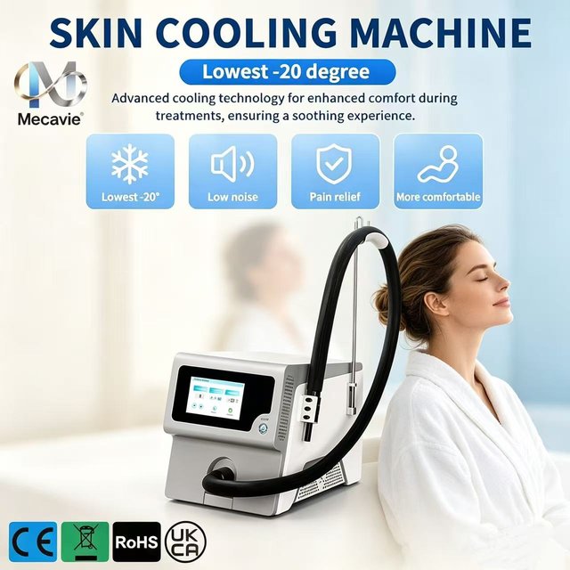 Professional Cold Air Cooling Machine 2In1 Stainless Steel Cold Wind Device Salon Skin Care Equipment New Arrival