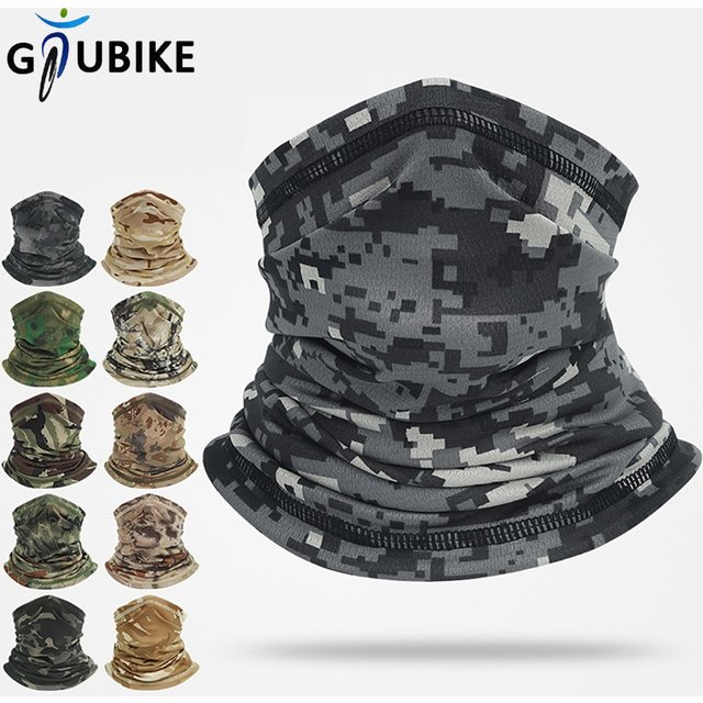 GTUBIKE Cycling Camouflage Neck Gaiter Spring Summer Hiking Breathable Magic Scarf Fishing Sun Protection Face Mask Stretchy