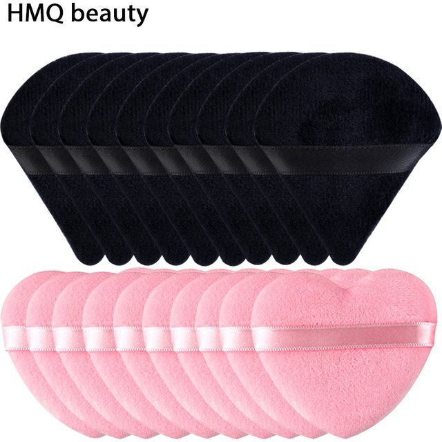 10/20Pcs Triangle Velvet Powder Puff Makeup Sponges Cosmetics Soft Powder Puff Foundation Sponge Make Up Accessories For Woman