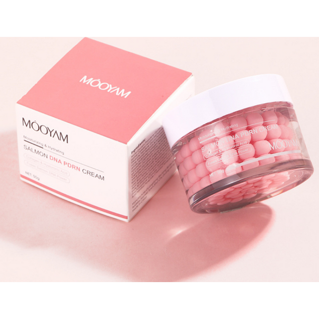 Korean Salmon DNA Capsule Face Cream, Centella Astaxanthin Grape Seed Moisturizer, Firming Soothing Skin Barrier Care Skincare