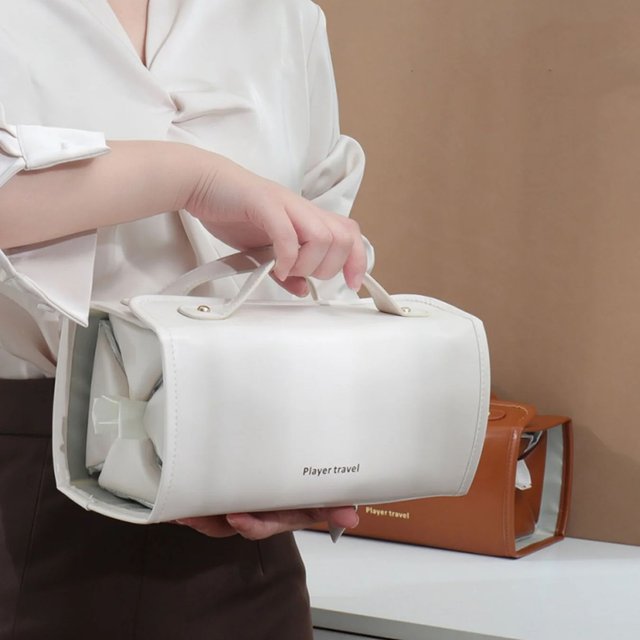 Detachable and Foldable Makeup Bag with Large Capacity for Skincare/Cosmetics, Easy to Organize and Classify, No Need to Search, Convenient to Access, Dual Handles for Travel, Portable Four-In-One