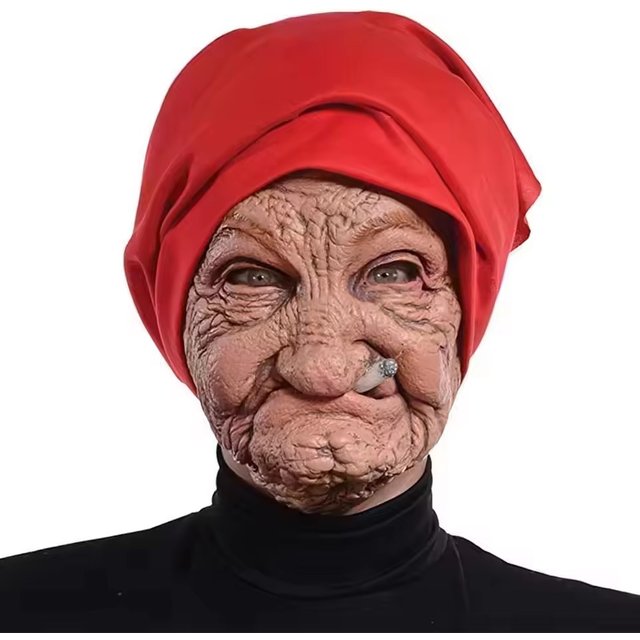 Old Man Mask Halloween Realistic Full Head Latex Mask Human Male Head Face Masks Cosplay Party Costume Accessories