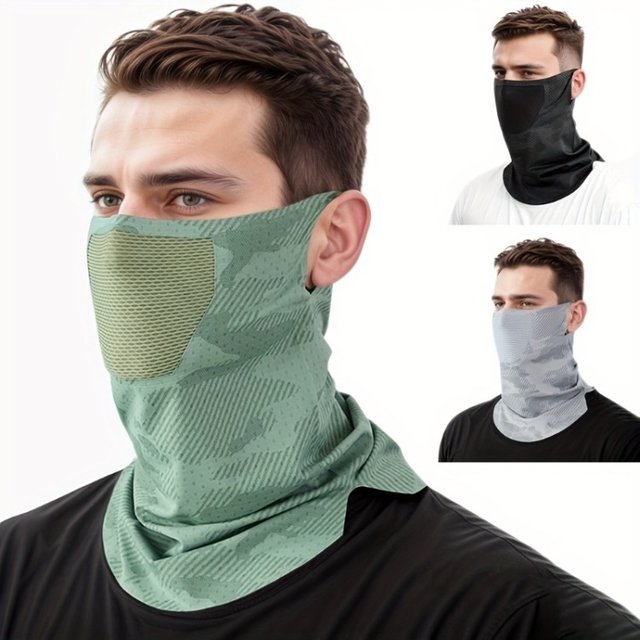 Ice Slik Face Masks for Outdoor Cycling Hiking Camping & Motorcycling Headwear Bandana Head Wrap Face Scarf Mask Neck Balaclava