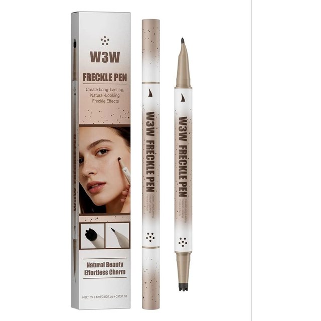 Natural Fake Freckle Pen, Realistic Freckle Makeup Pen, Waterproof Sweat-proof Quick-dry Stamp Dot Pen