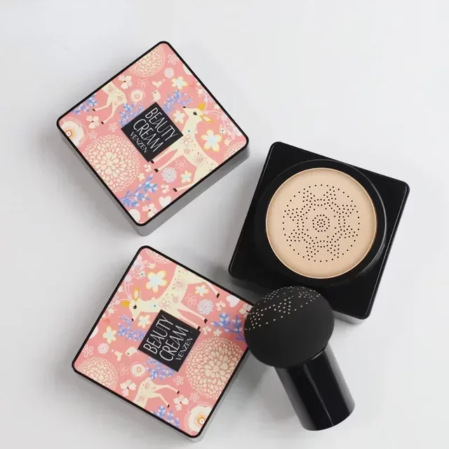 Mushroom Head Air Cushion Natural Concealer BB Cream Moisturizing Brighten Skin Tone Waterproof CC Cream Foundation Cosmetics